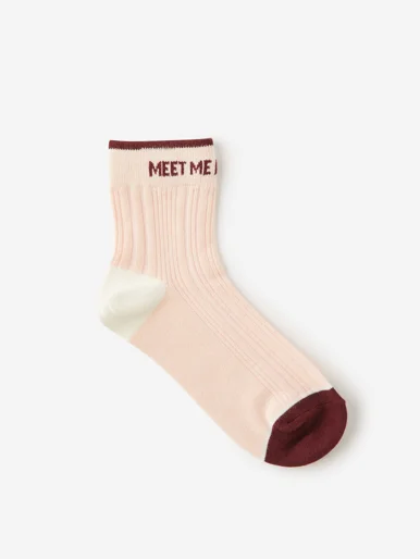 COTTON ON RUBI Vớ Dài Nữ-Graphic Quarter Crew Sock