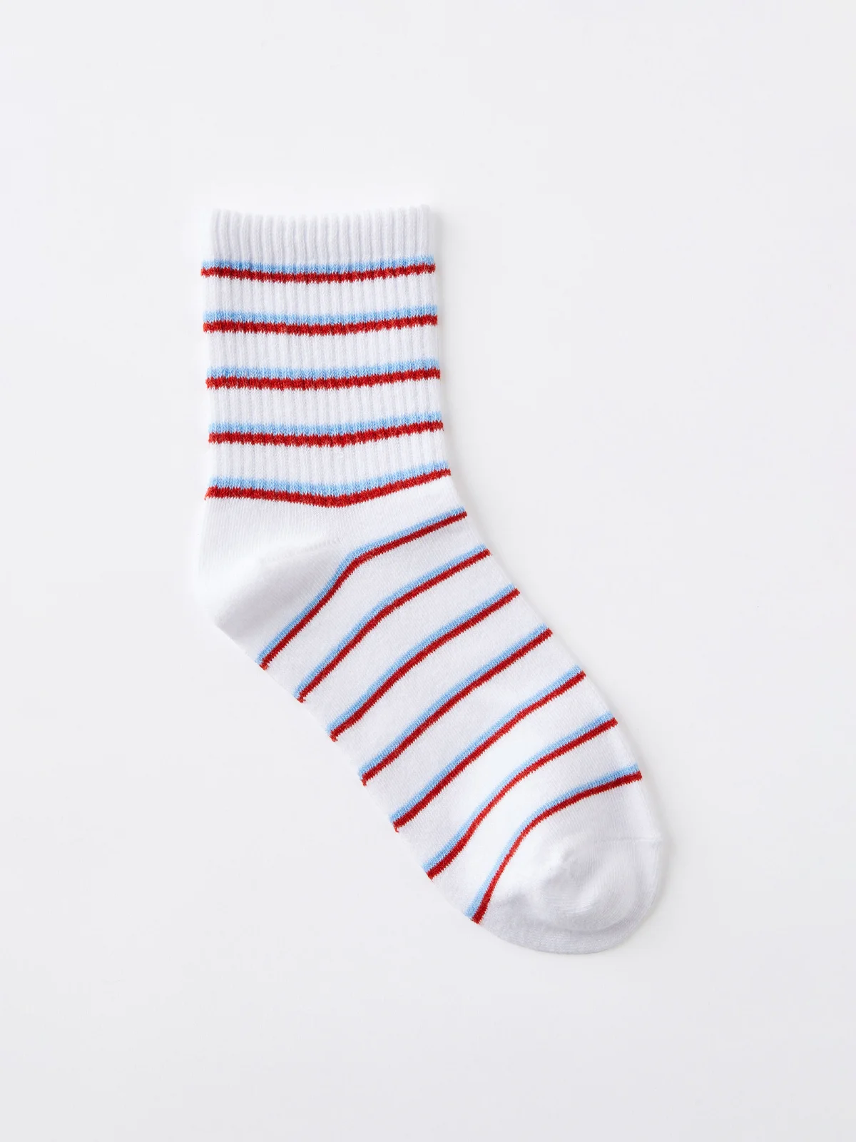 COTTON ON RUBI Vớ Ngắn Nữ-Stripe Mid Crew Sock
