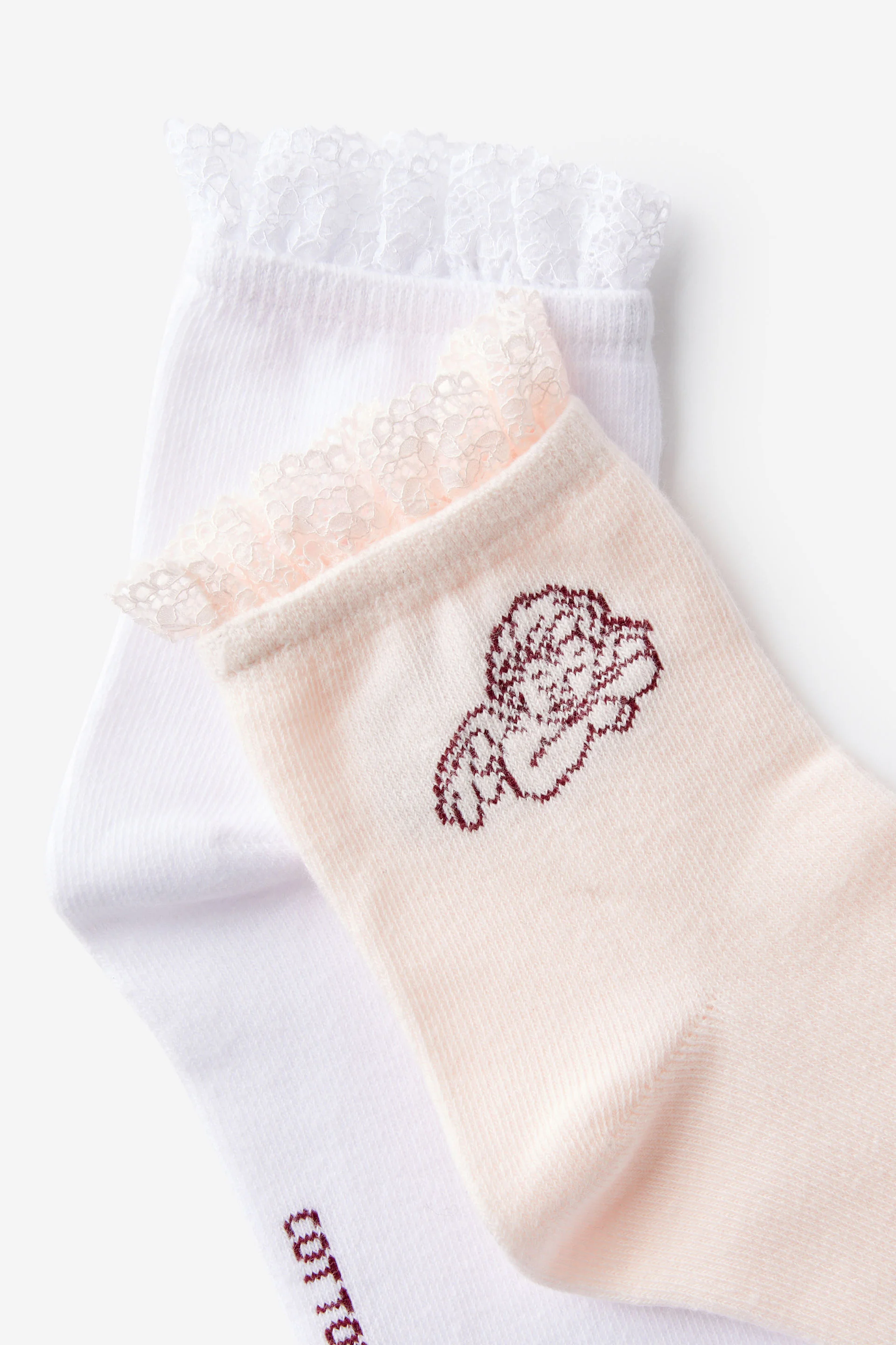 COTTON ON RUBI Bộ 2 Đôi Vớ Dài Nữ-The Perfect Pair Lace Frill So