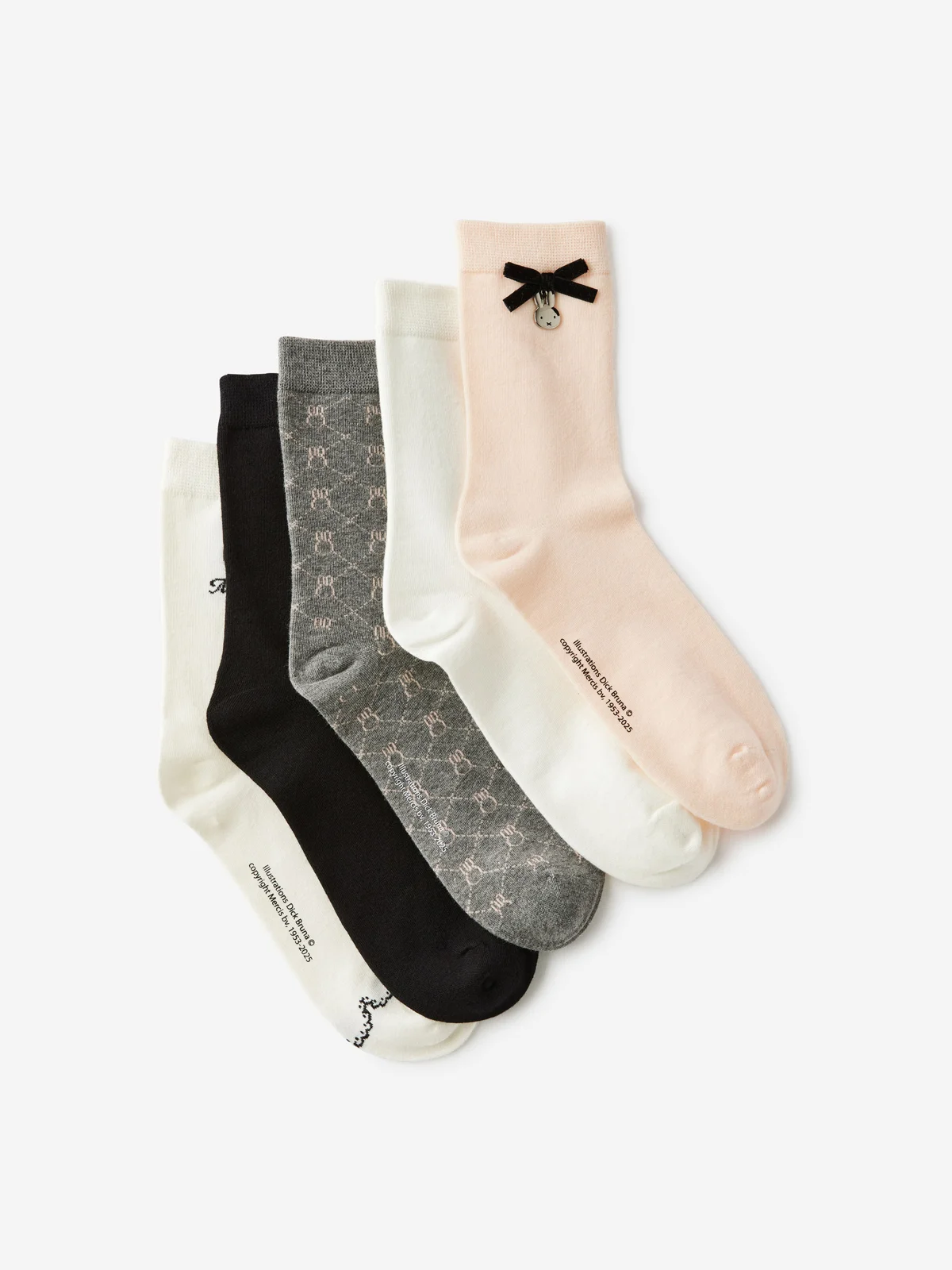 COTTON ON RUBI Bộ 5 Đôi Vớ Dài - 5Pk License Fine Crew Sock