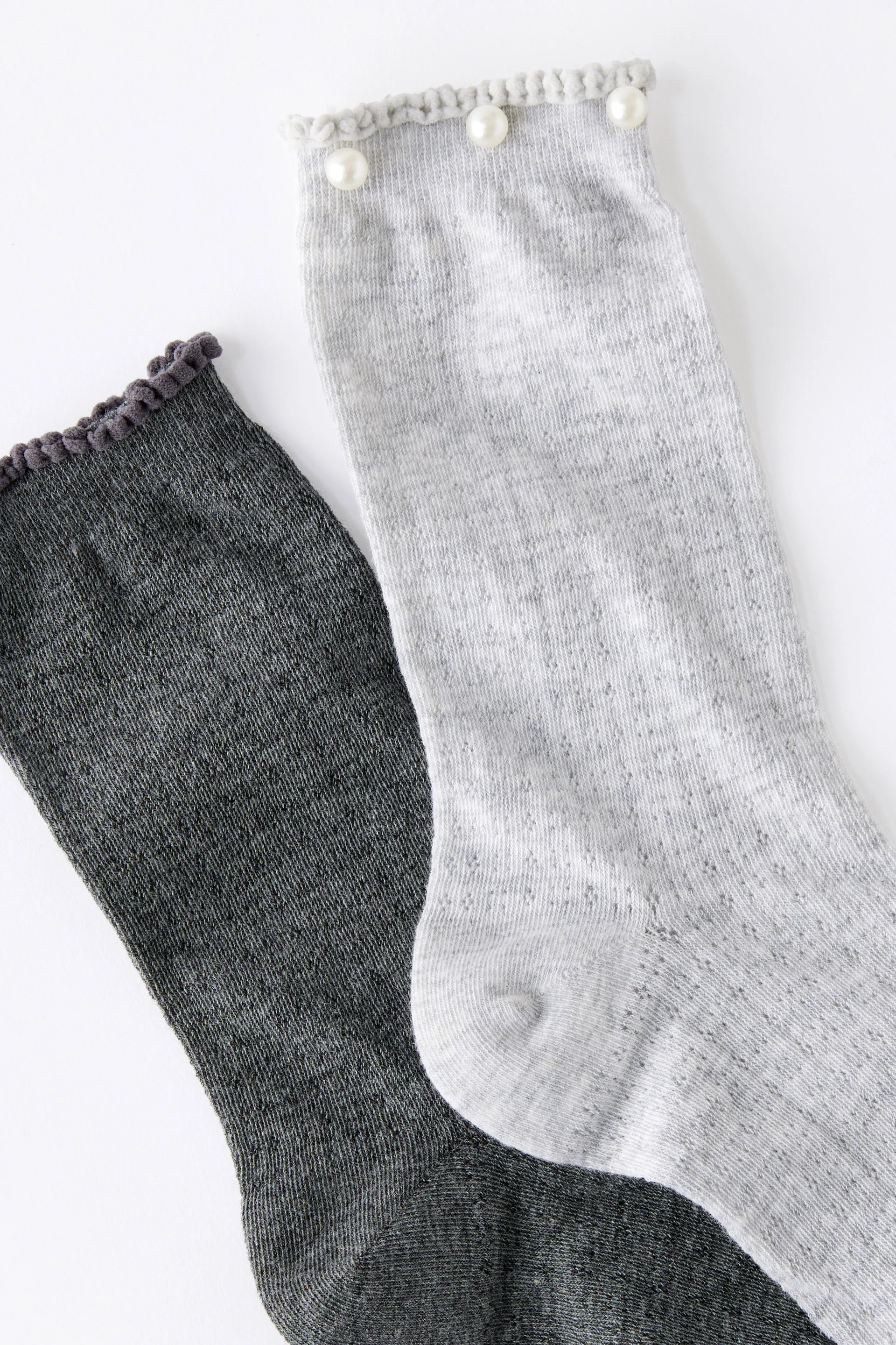COTTON ON RUBI Bộ 2 Đôi Vớ Dài Nữ - Pearl Pointelle Crew Sock 2Pk