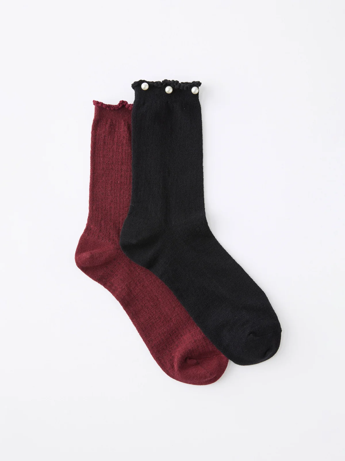 COTTON ON RUBI Bộ 2 Đôi Vớ Dài Nữ - Pearl Pointelle Crew Sock 2Pk