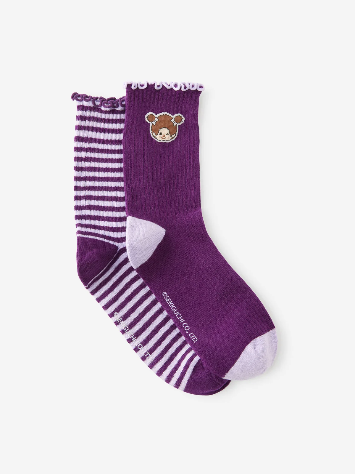 COTTON ON RUBI Bộ 2 Vớ Dài Nữ-Lcn Frill Rib Crew Sock 2Pk