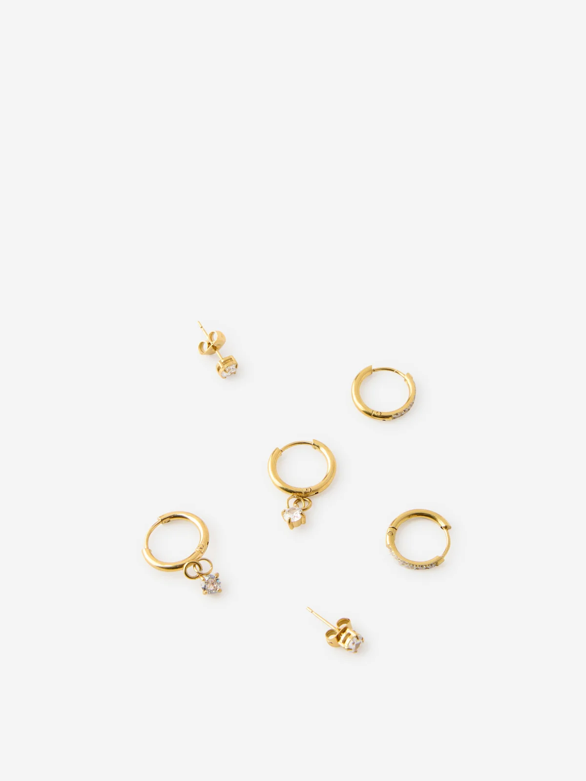 GOLD CZ DIA DROP CLUSTER