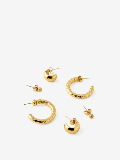 COTTON ON RUBI Bộ Bông Tai Nữ - Waterproof 3Pk Mid Earring