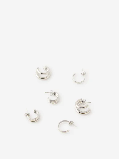 COTTON ON RUBI Bộ Bông Tai Nữ - Waterproof 3Pk Mid Earring