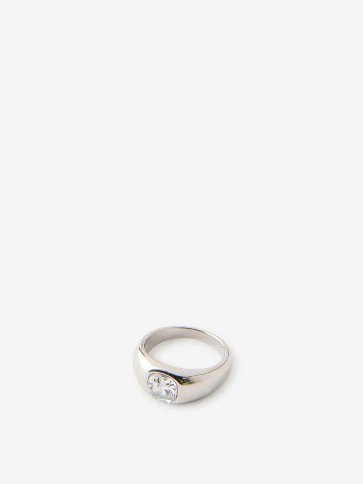 SILVER PINKY RING DOME DIA