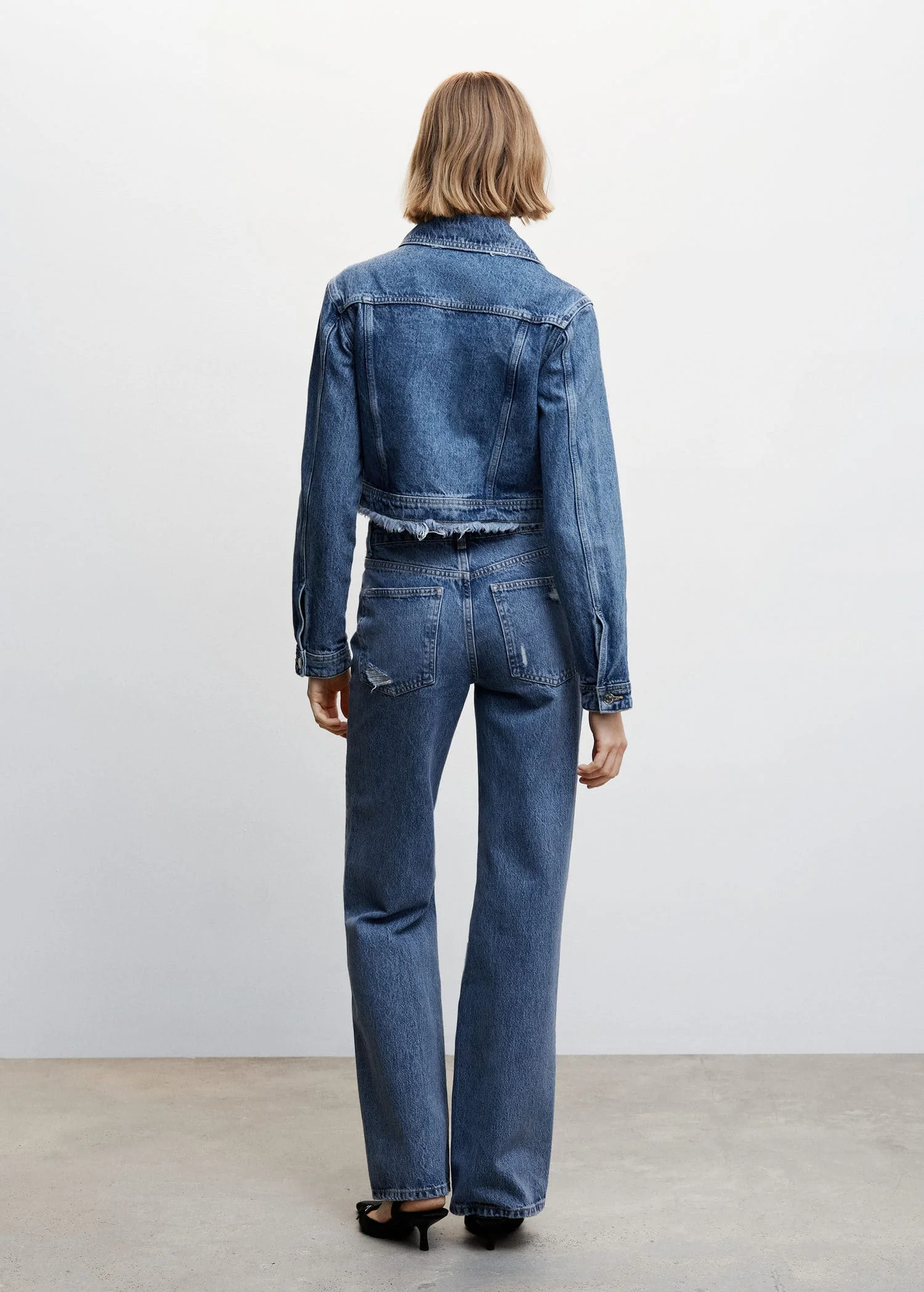 MANGO Quần Jeans Nữ Brokens