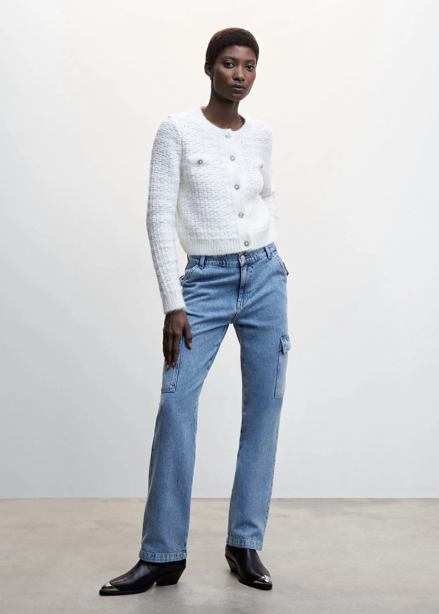 MANGO Quần Jeans Nữ Newcargo