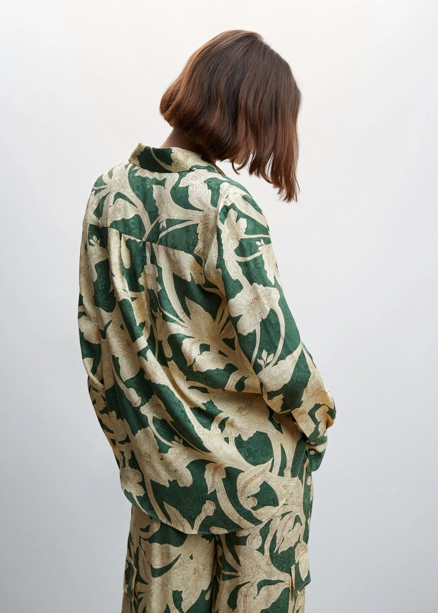MANGO Áo Sơ Mi Nữ Cammo