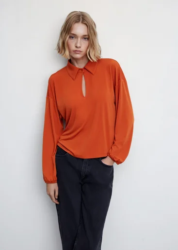 MANGO Áo Kiểu Nữ Buni