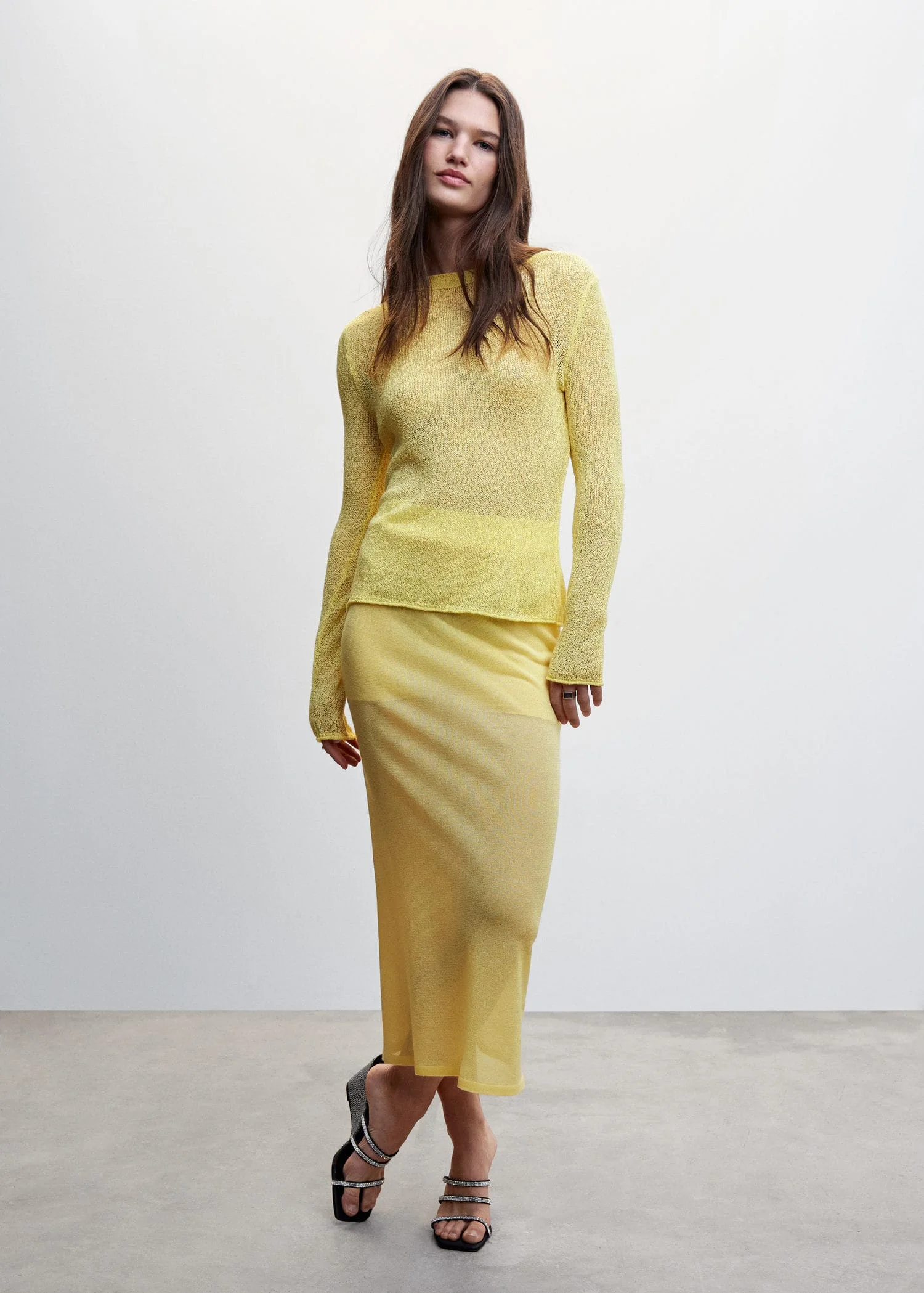 MANGO Chân Váy Nữ Yelly