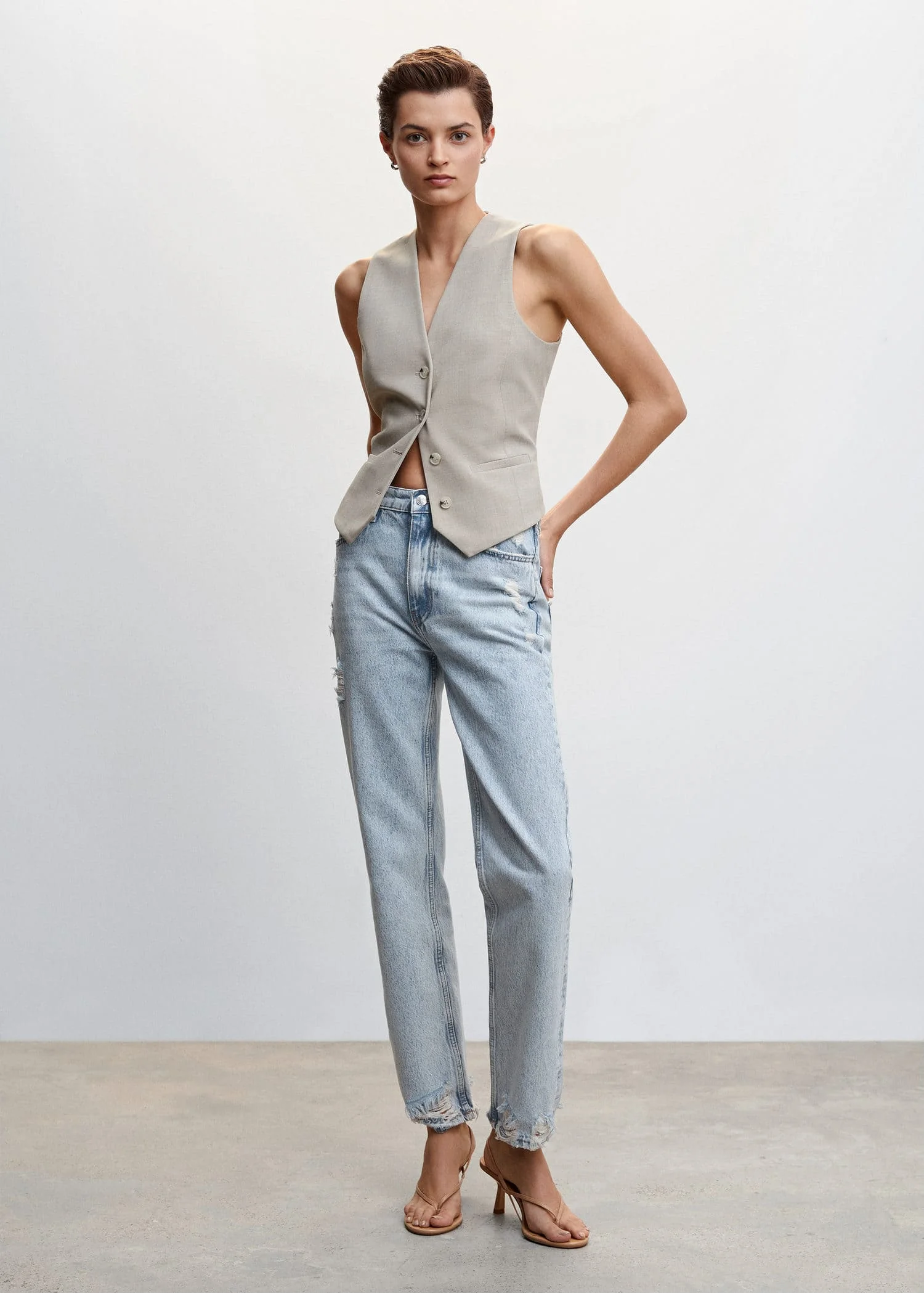 MANGO Quần Jeans Nữ Brooklyn