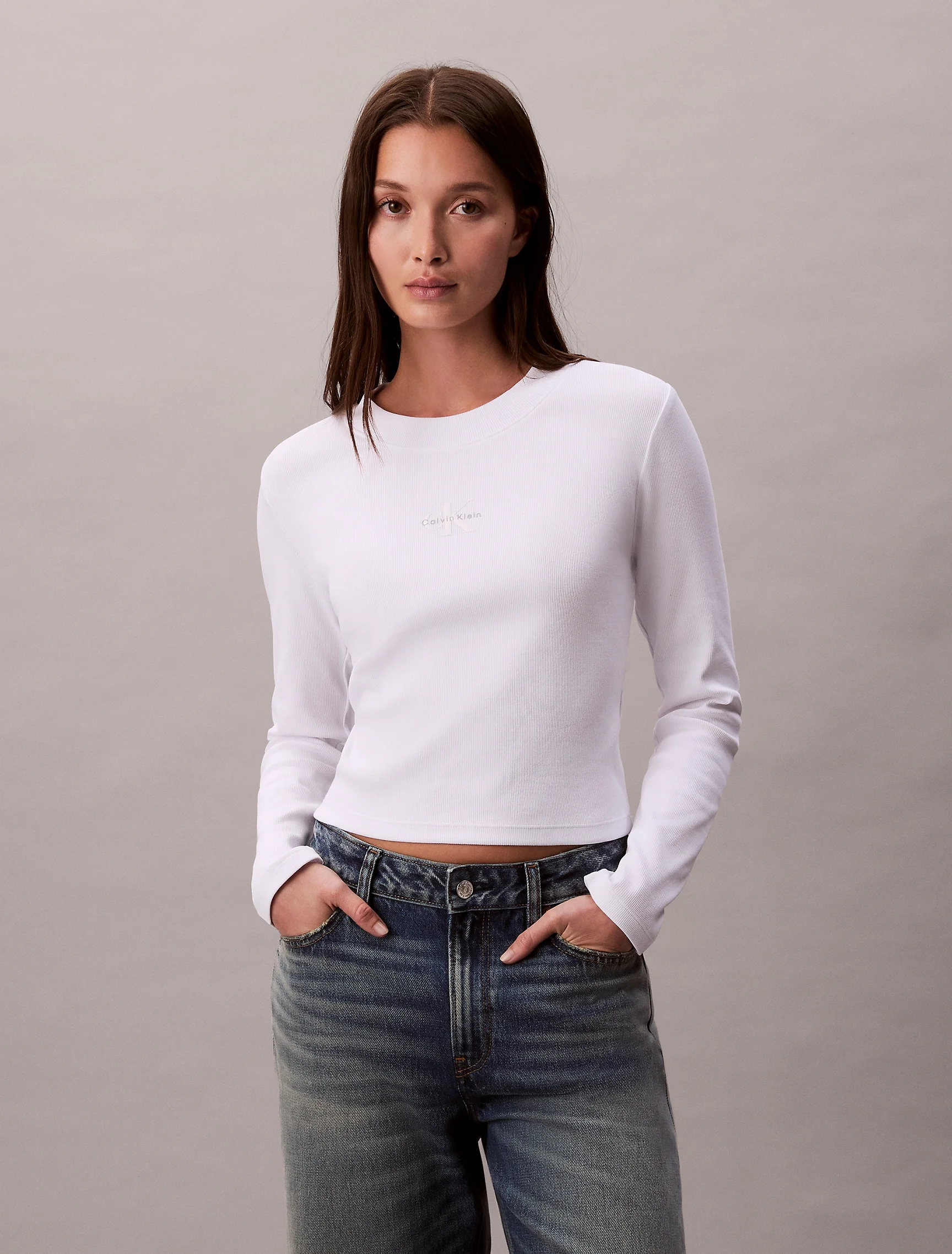 CK JEANS Áo Thun Nữ Baby Fit