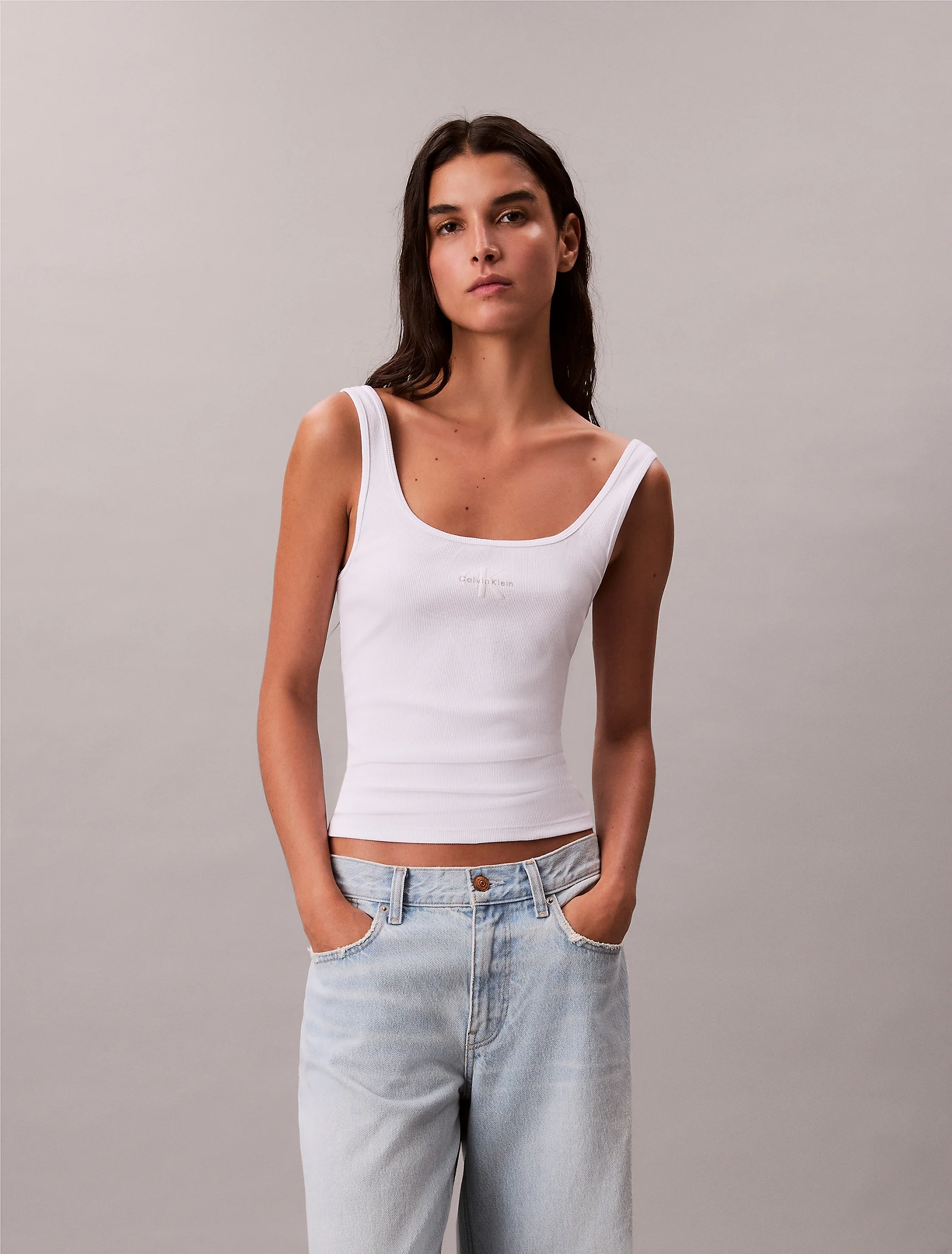 CK JEANS Áo Ba Lỗ Nữ Fashion Fit