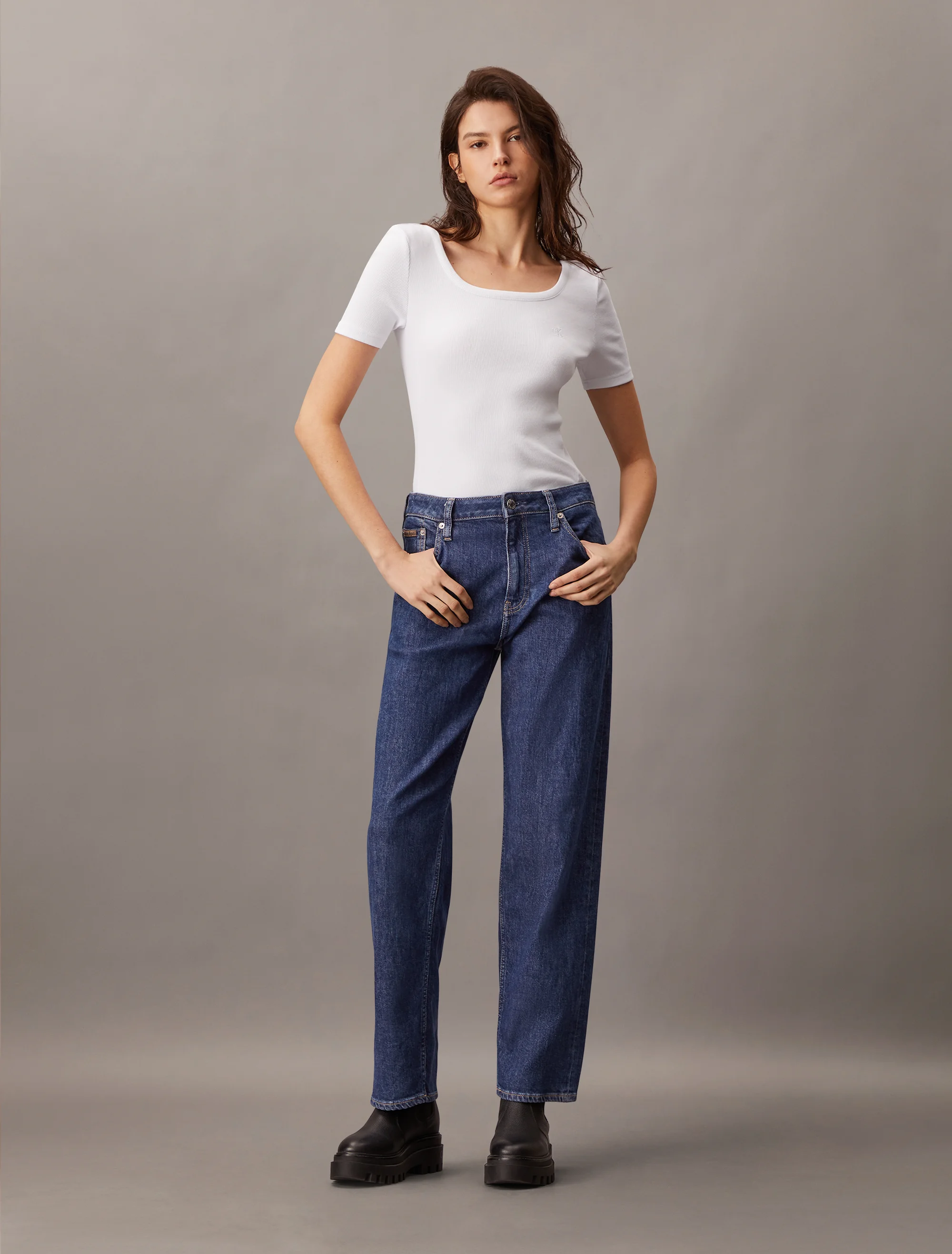 CK JEANS Áo Thun Nữ Fashion Fit