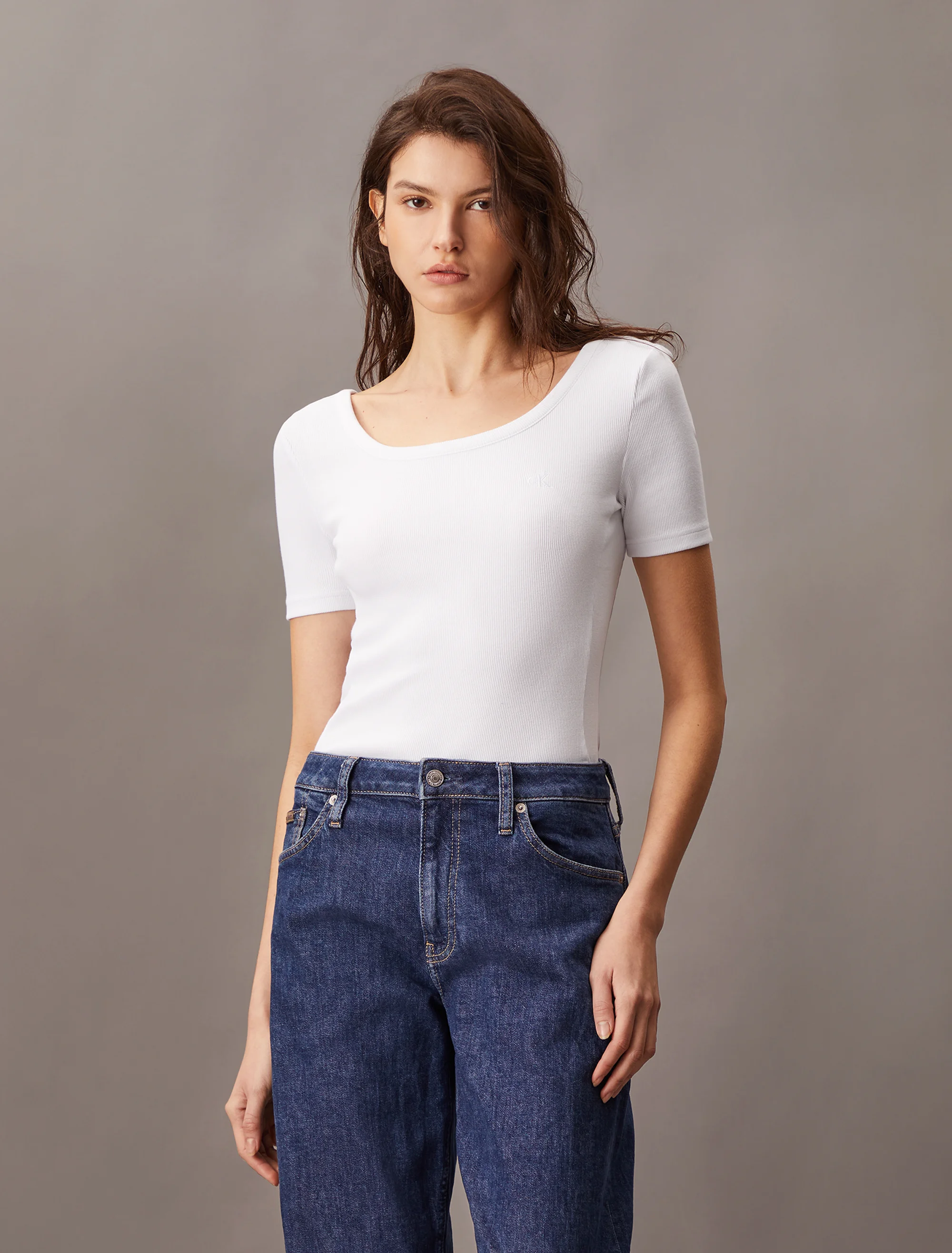CK JEANS Áo Thun Nữ Fashion Fit