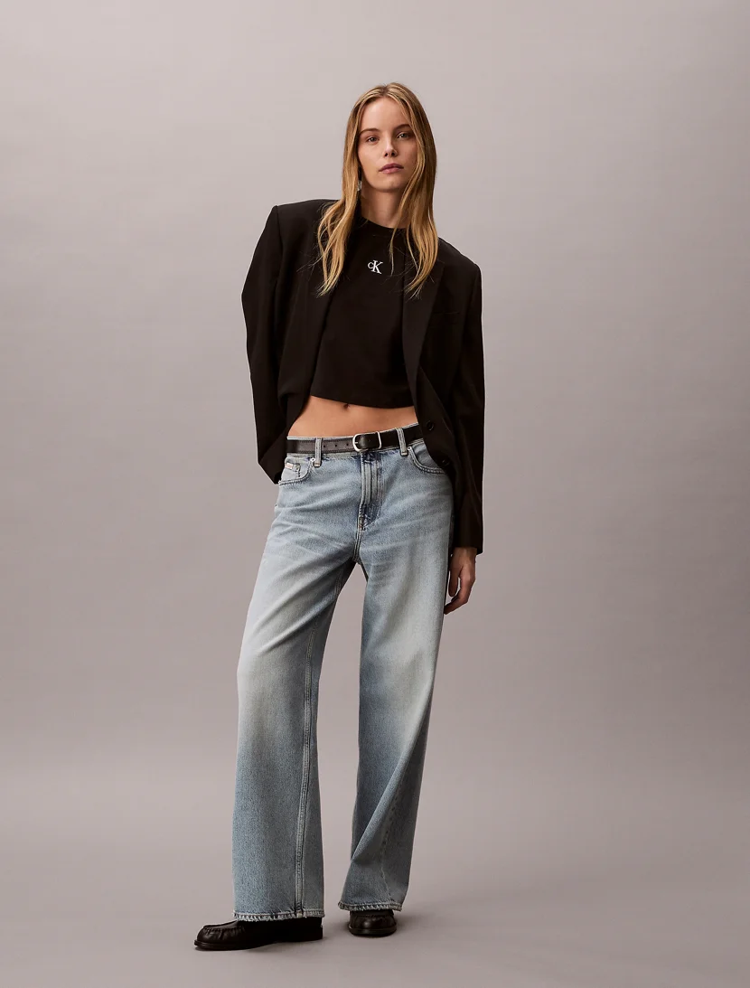 CK JEANS Áo Thun Nữ A - SS Logo Cropped Tee