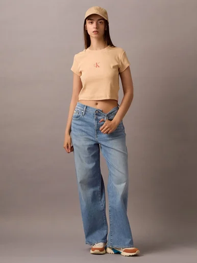 CK JEANS Quần Jeans Nữ A-Cooling The Wide Leg