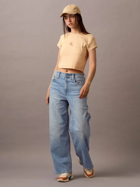 CK JEANS Quần Jeans Nữ A-Cooling The Wide Leg