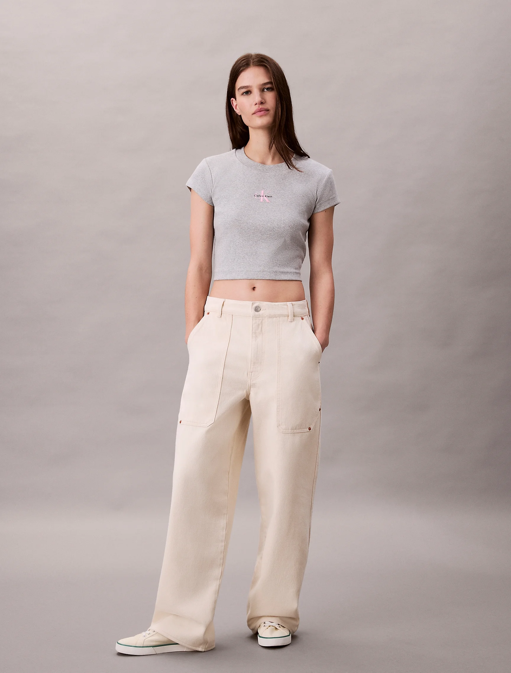CK JEANS Áo Thun Nữ Baby Fit