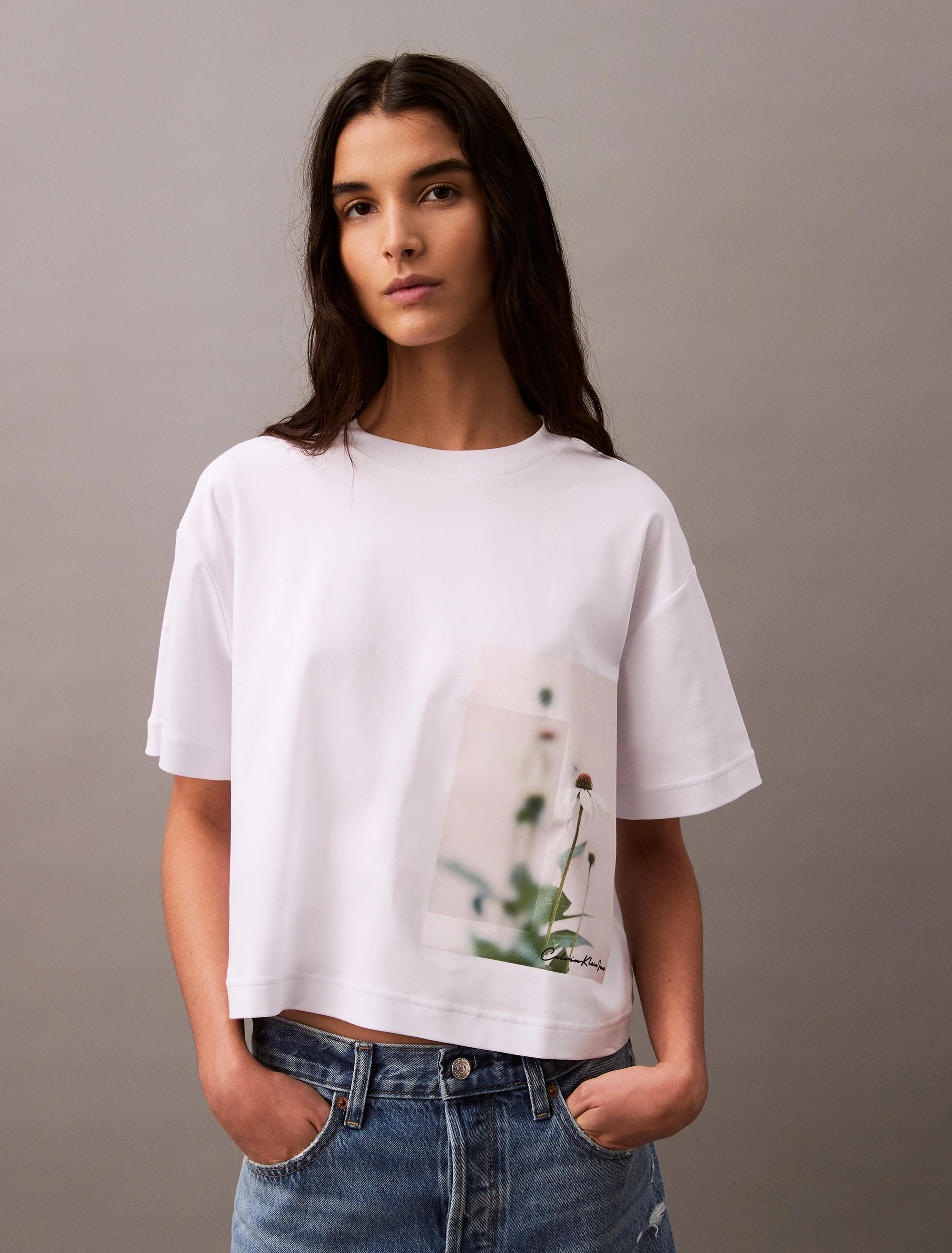 CK JEANS Áo Thun Nữ Boxy Fit