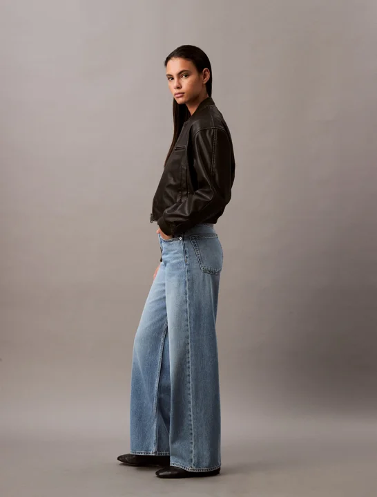 CK JEANS Quần Jeans Nữ Wide Leg Fit