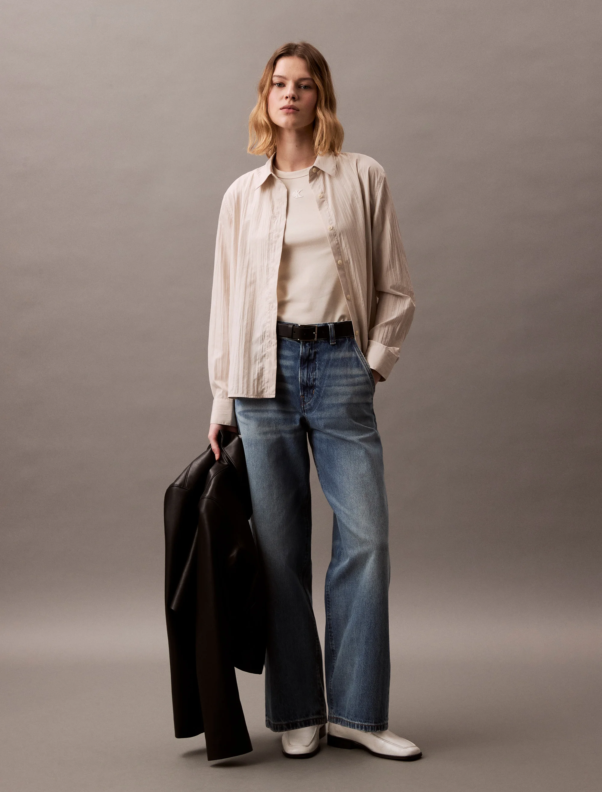 CK JEANS Áo Ba Lỗ Nữ Slim Fit