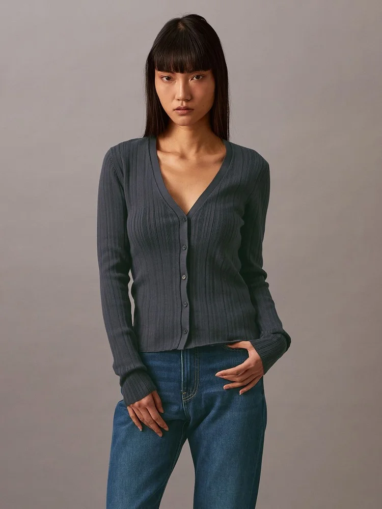 CK JEANS Áo Len Nữ Cardigan Fit