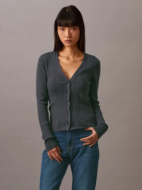 CK JEANS Áo Len Nữ Cardigan Fit