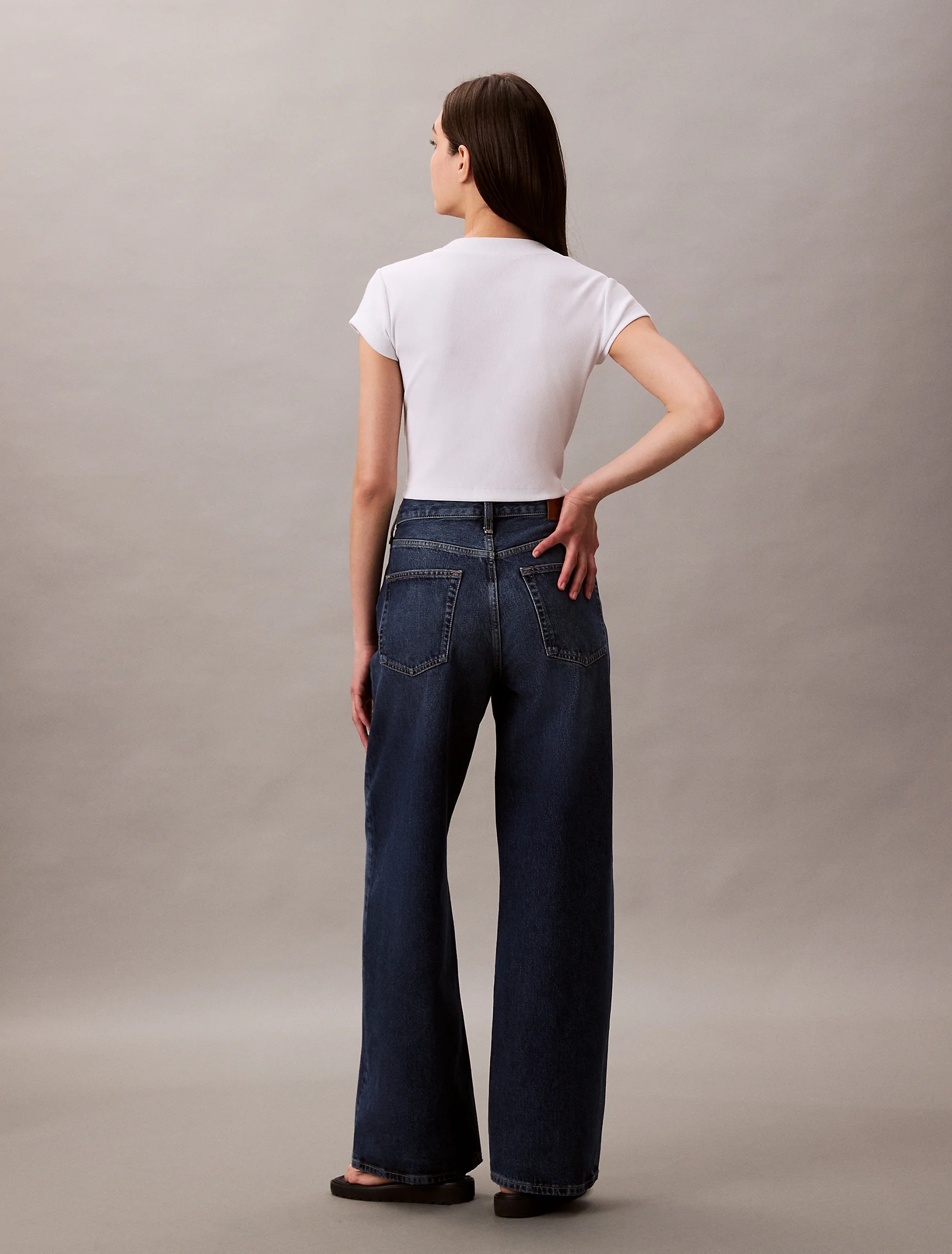 CK JEANS Quần Jeans Nữ Wide Leg Fit