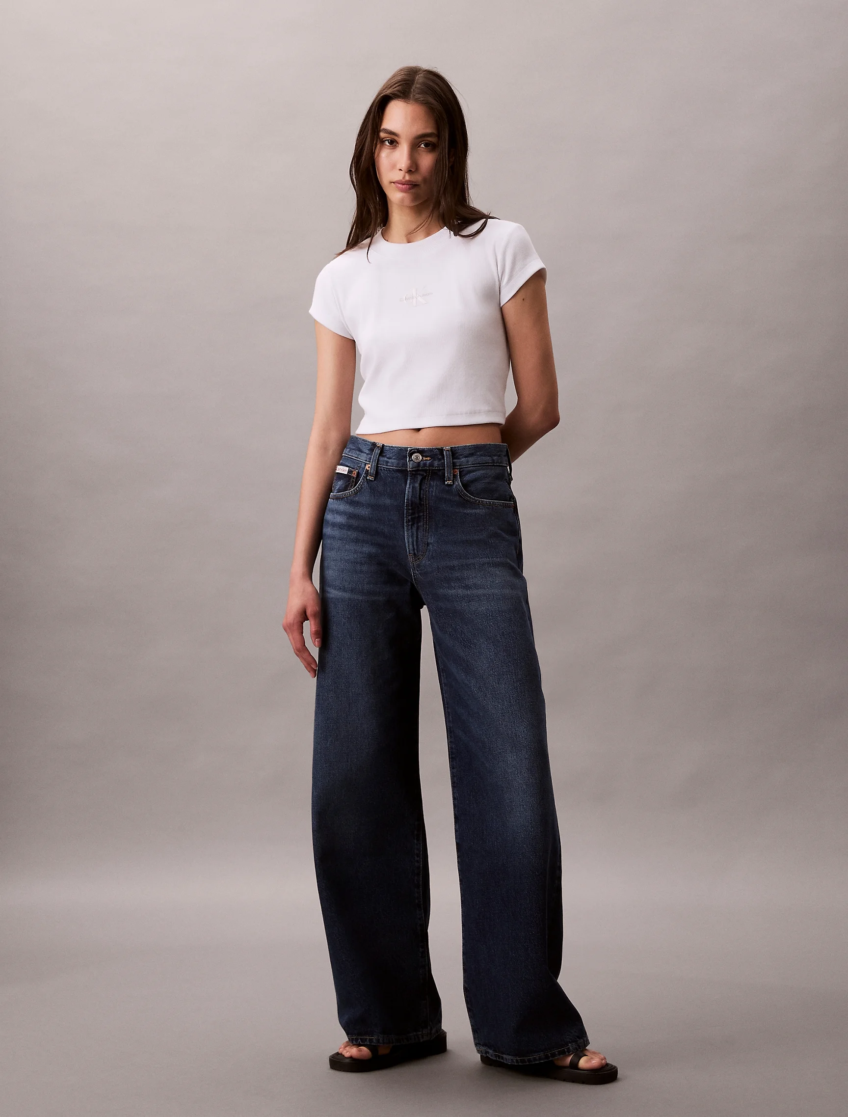 CK JEANS Quần Jeans Nữ Wide Leg Fit