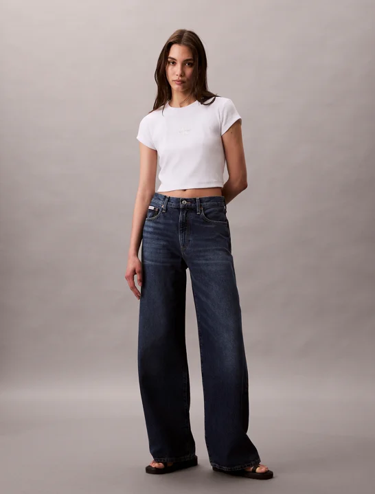 CK JEANS Quần Jeans Nữ Wide Leg Fit