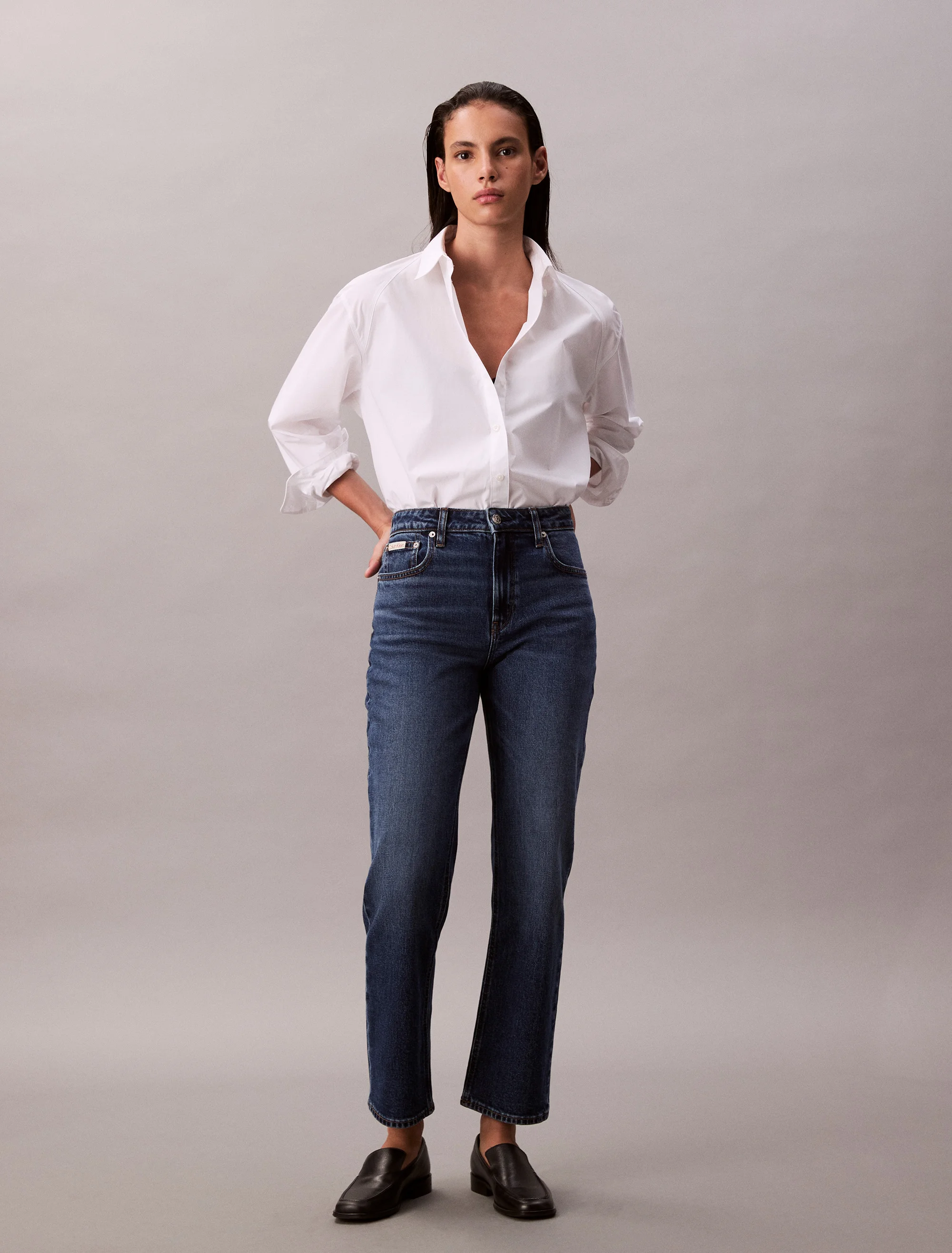 CK JEANS Áo Sơ Mi Nữ Boxy Fit