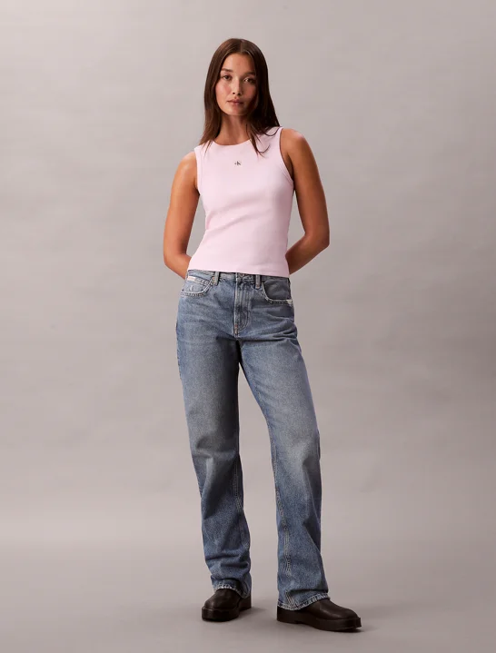 CK JEANS Áo Ba Lỗ Nữ Slim Fit