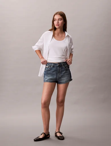 CK JEANS Quần Ngắn Nữ High Rise Fit