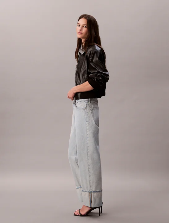 CK JEANS Quần Jeans Nữ Relaxed Crop Fit