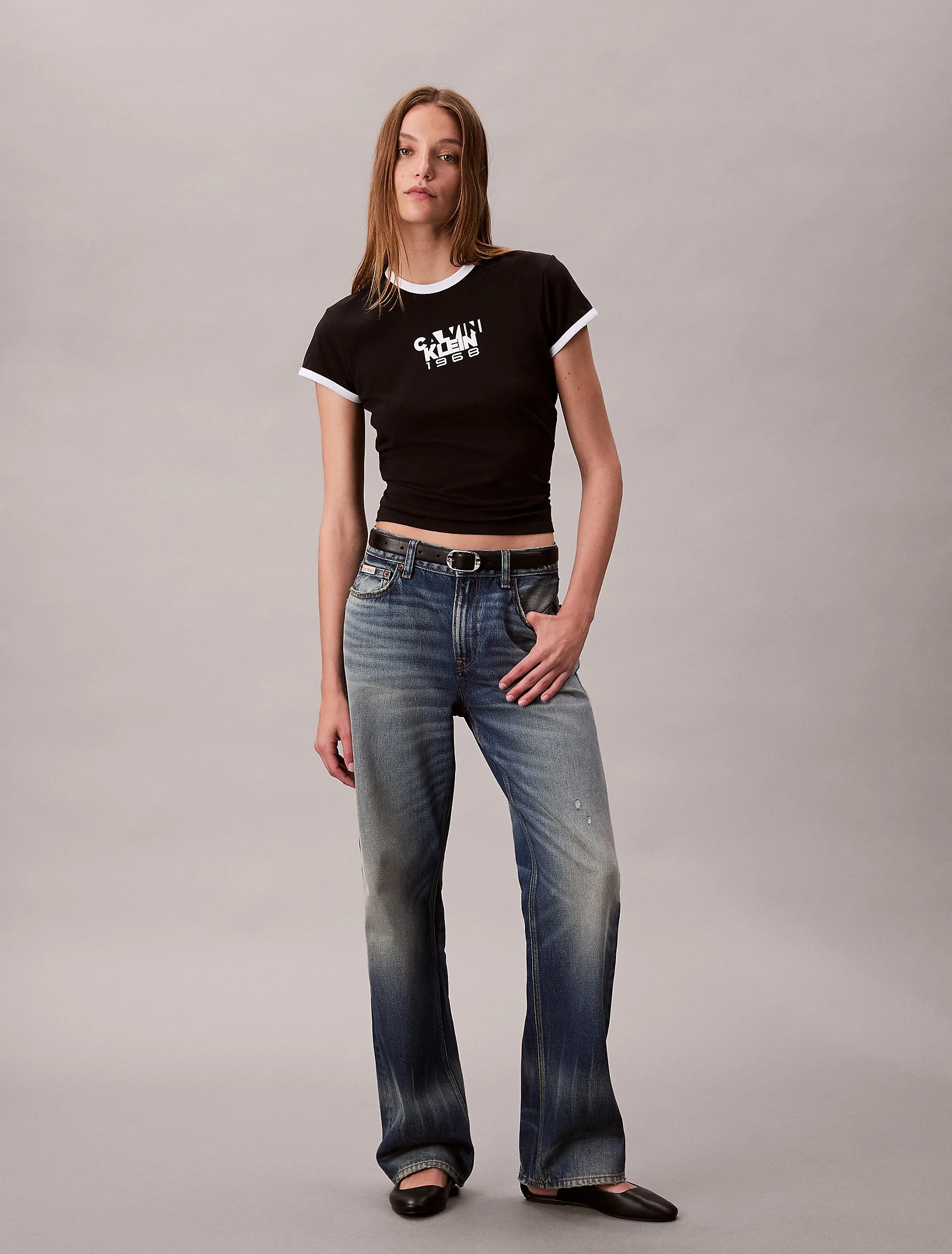 CK JEANS Áo Thun Nữ Baby Fit