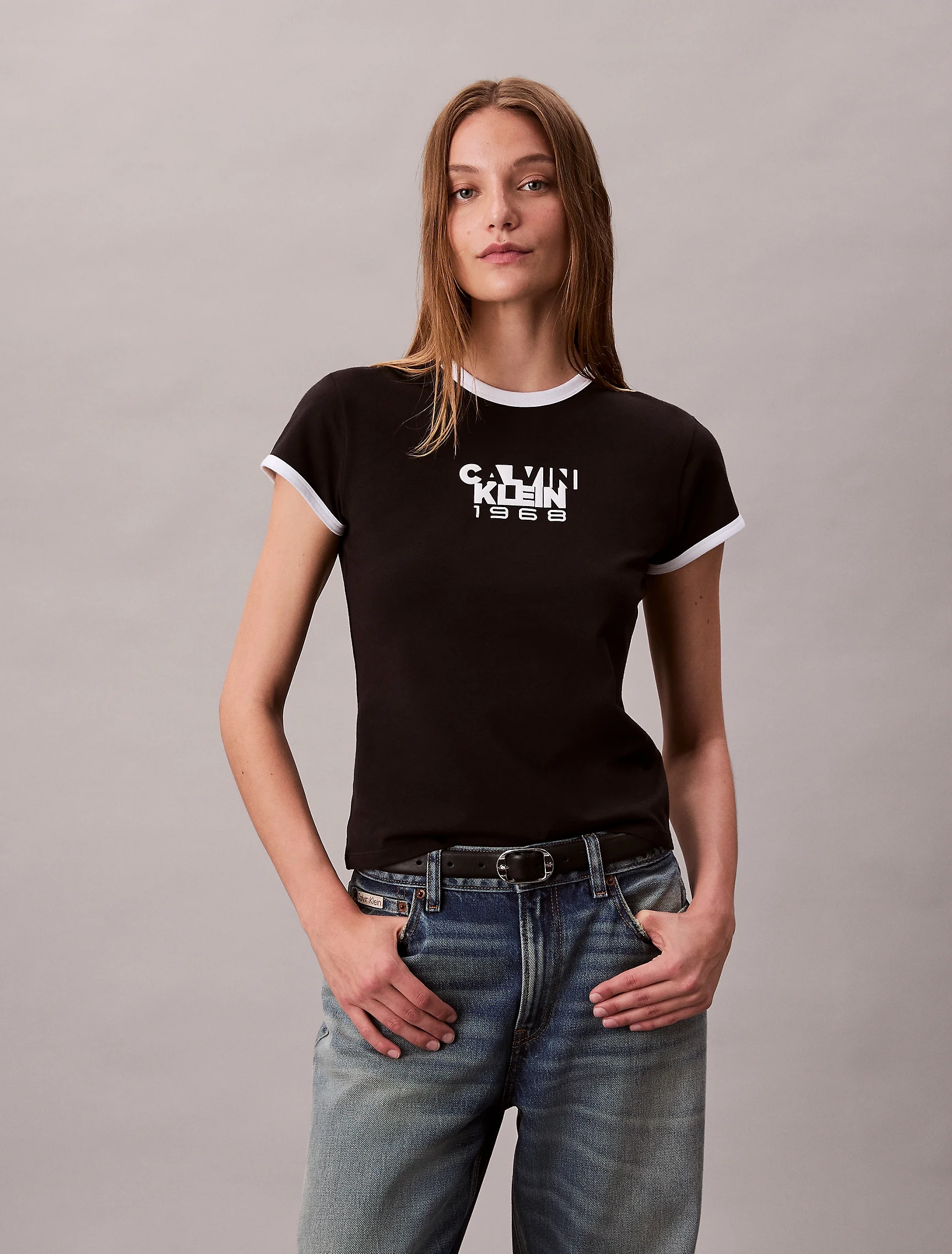 CK JEANS Áo Thun Nữ Baby Fit
