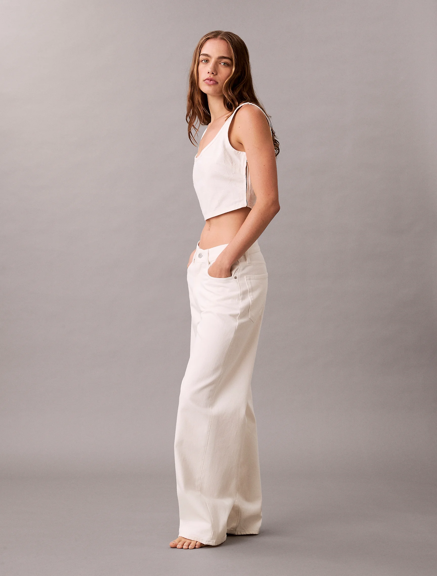 CK JEANS Áo Ba Lỗ Nữ Classic Fit