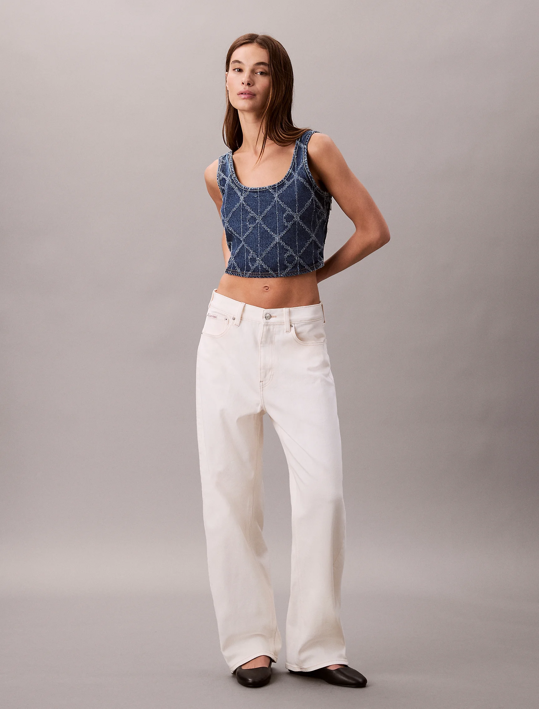 CK JEANS Áo Ba Lỗ Nữ Classic Fit