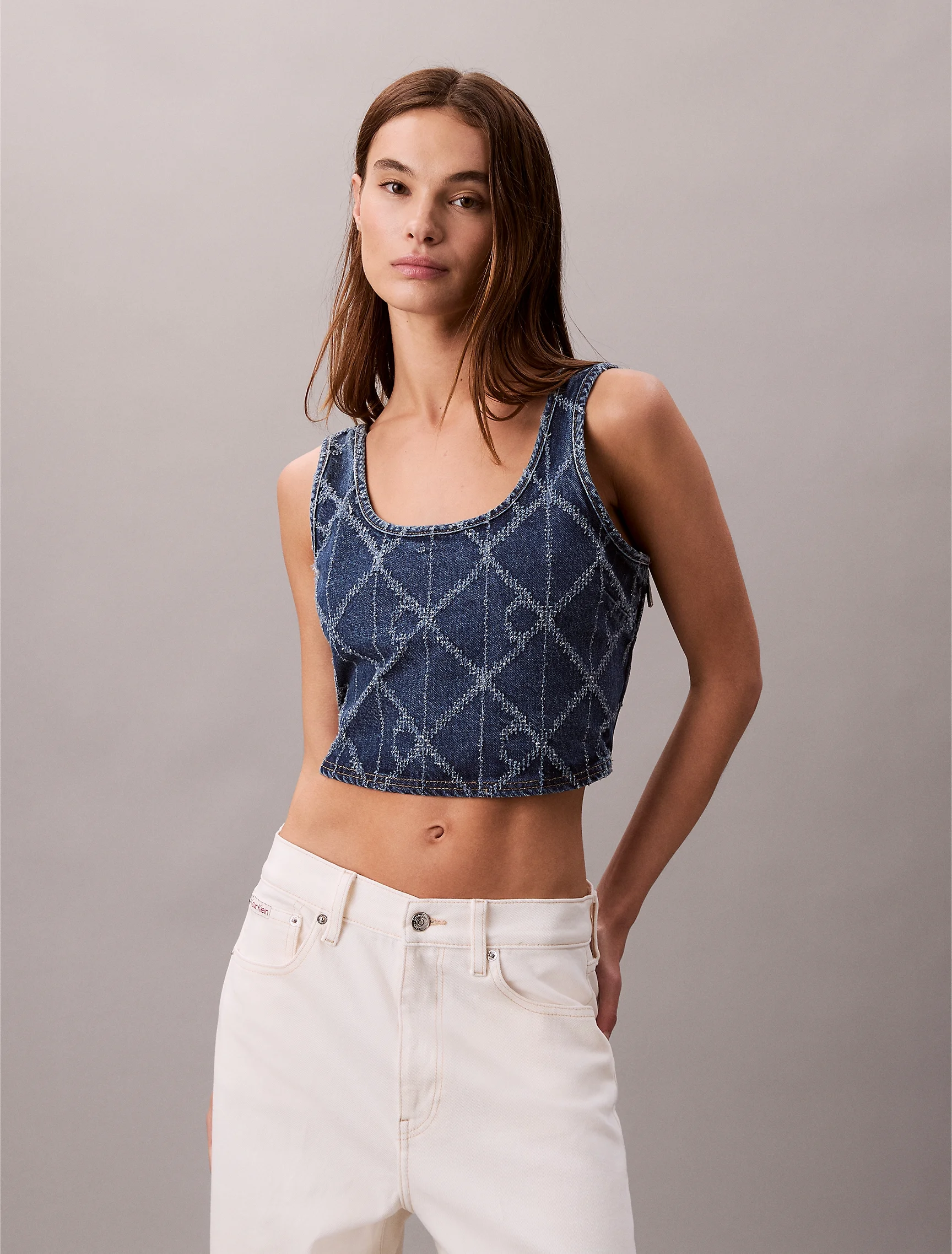 CK JEANS Áo Ba Lỗ Nữ Classic Fit