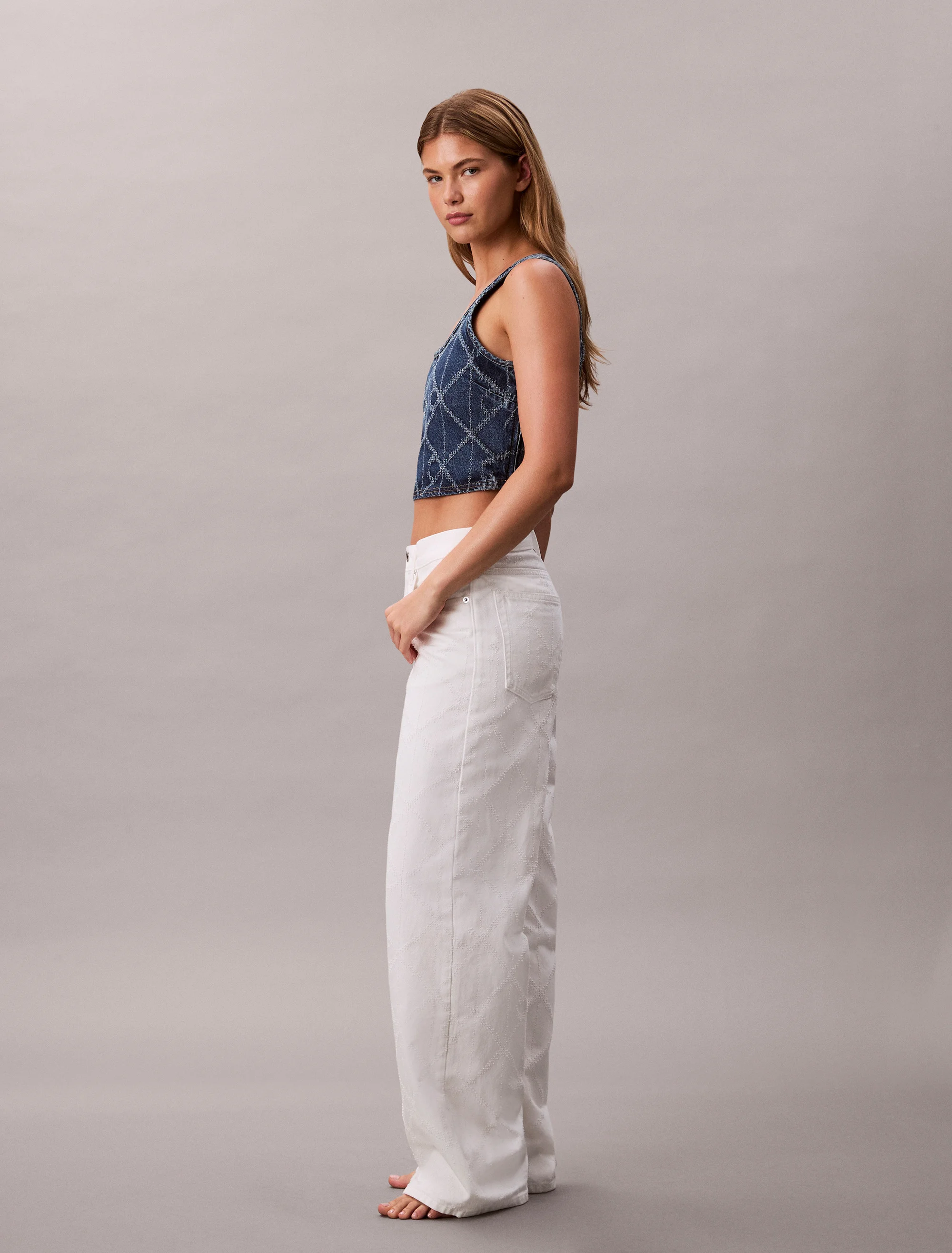 CK JEANS Quần Jeans Nữ Low Rise Baggy Fit