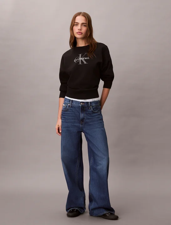 CK JEANS Quần Jeans Nữ Low Rise Baggy Canarsie
