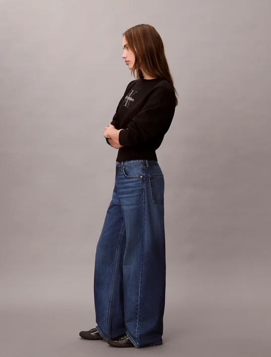 CK JEANS Quần Jeans Nữ Low Rise Baggy Canarsie