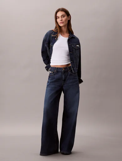 CK JEANS Quần Jeans Nữ Ultra High Wide Leg Fit