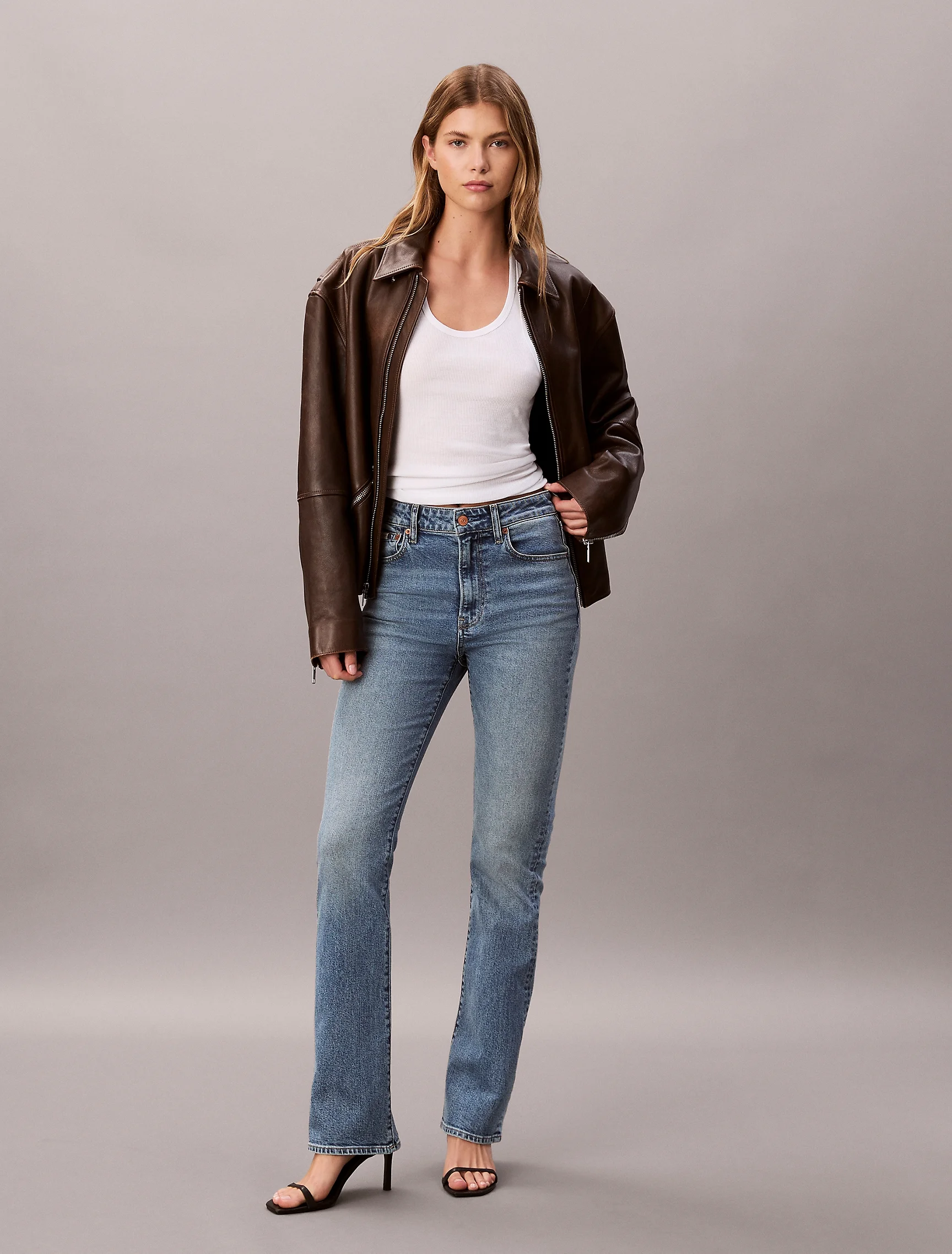 CK JEANS Quần Jeans Nữ Skinny Bootcut Fit