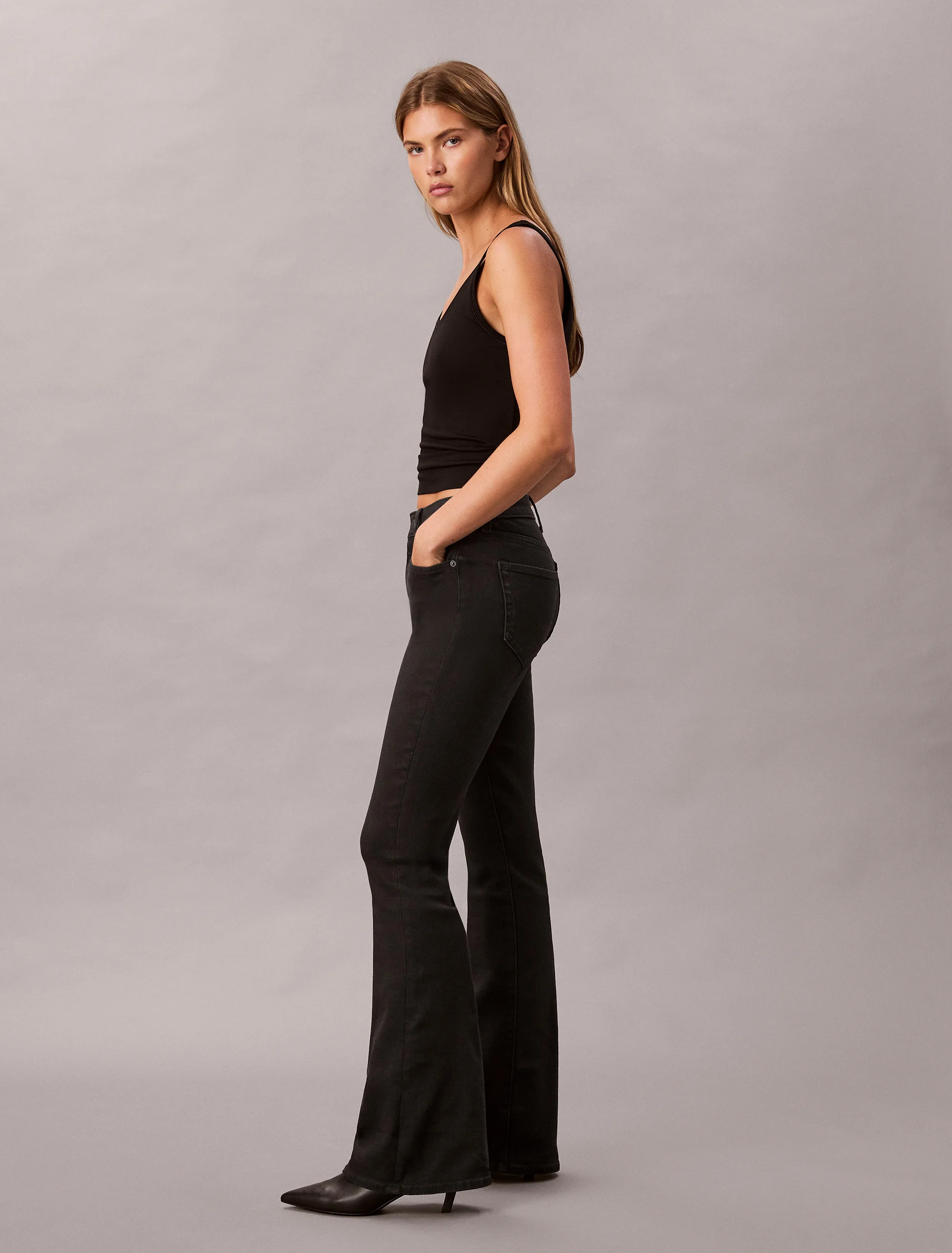 CK JEANS Quần Jeans Nữ Hr Flare Fit