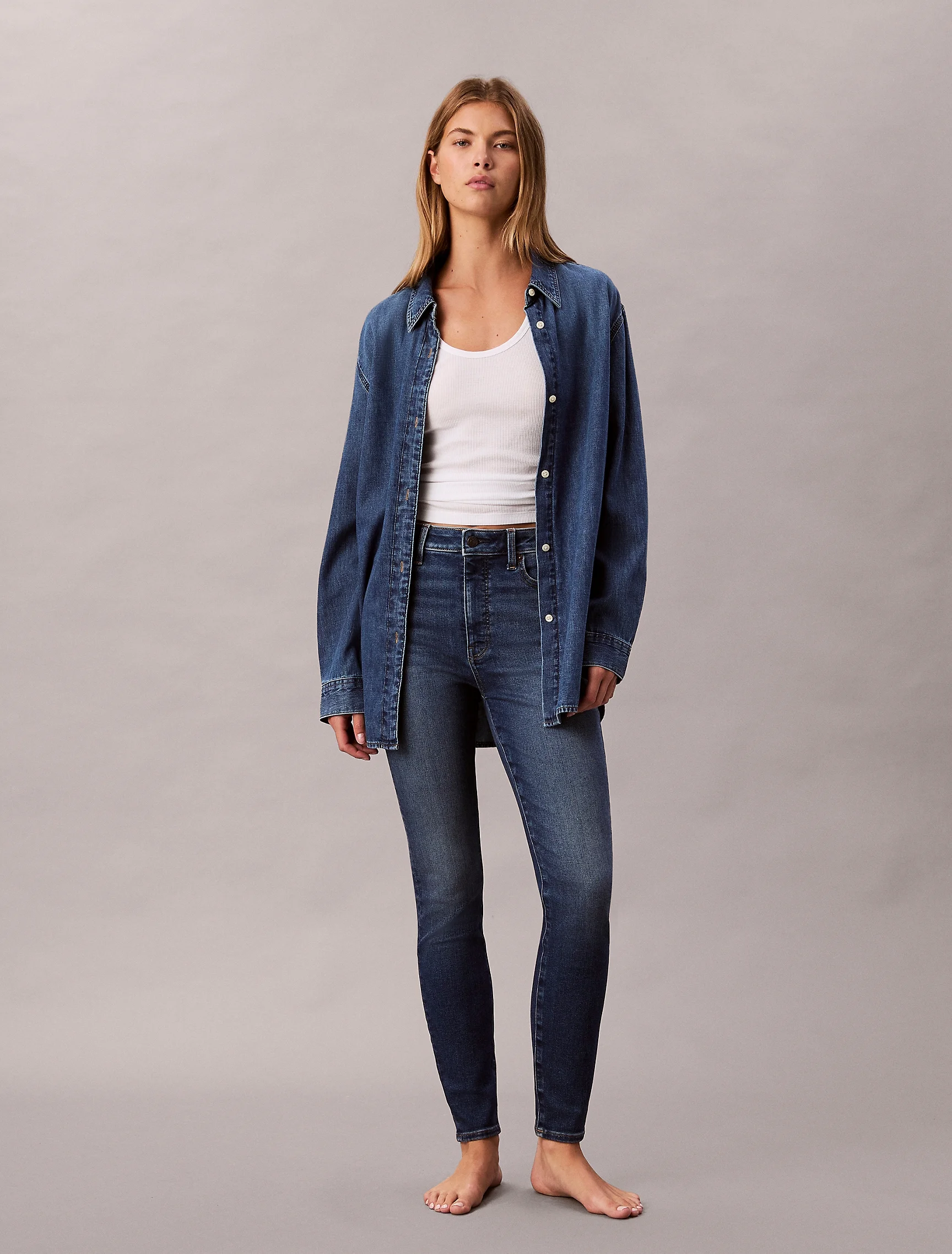 CK JEANS Quần Jeans Nữ Hr Skinny Fit