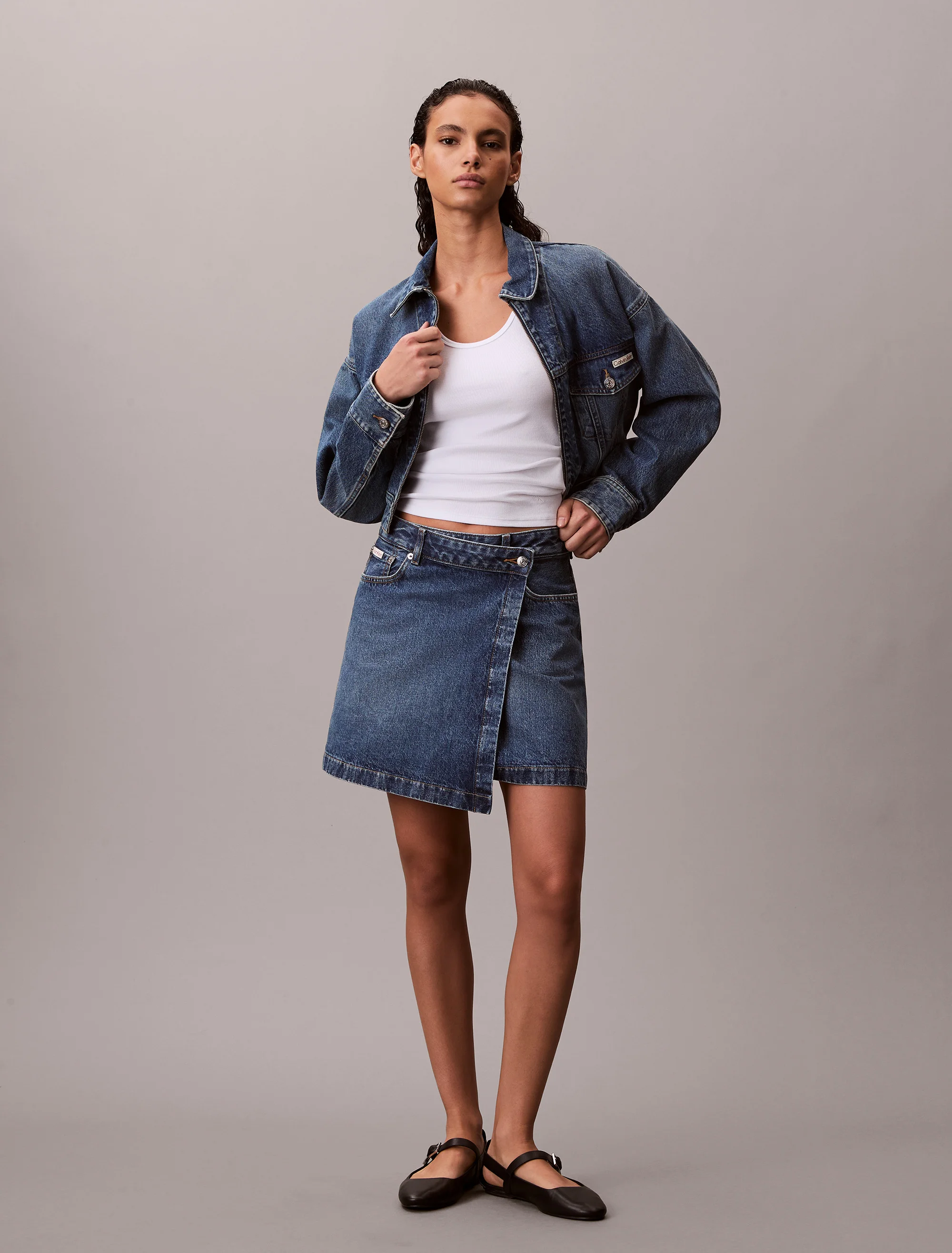 CK JEANS Chân Váy Nữ Mini Fit